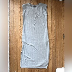 Aqua Gray Sleeveless Midi Dress - Size Small